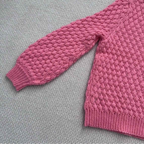 H&M pink balloon sleeve sweater - Picture 4 of 8